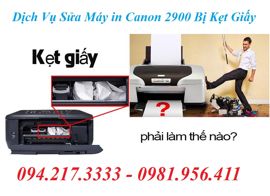 Sửa máy in Canon 2900 bị kẹt giấy