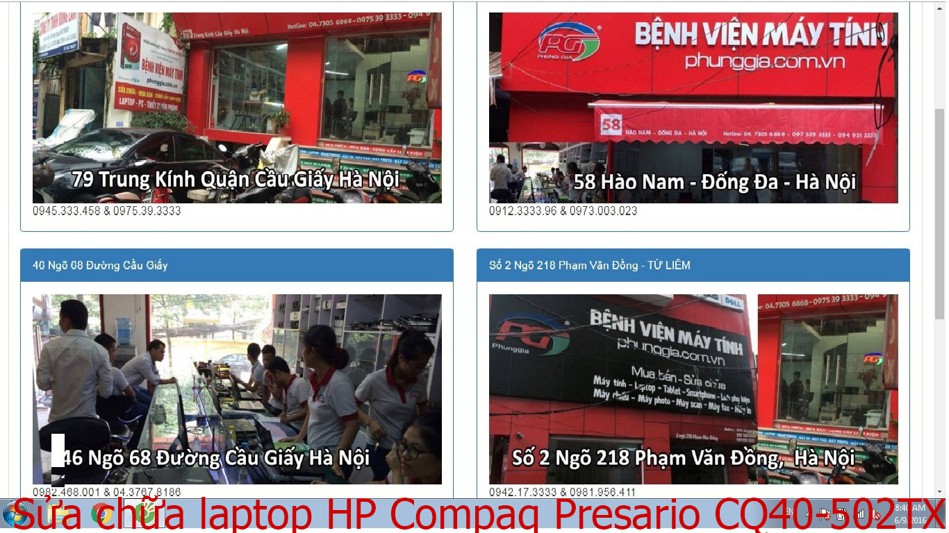 sửa chữa laptop HP Compaq Presario CQ40-502TX, CQ42-353TU, CQ45-406TU