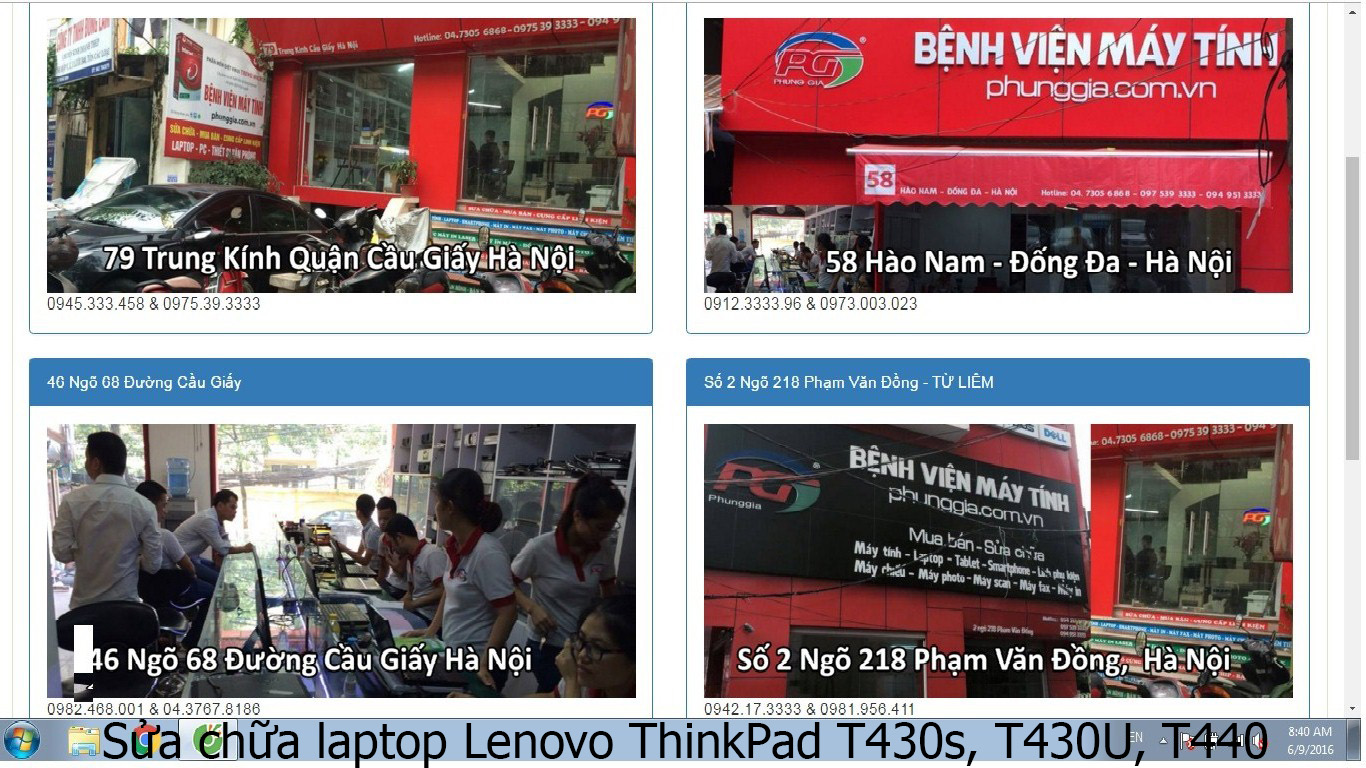 Trung tâm sửa chữa laptop Lenovo ThinkPad T430s, T430U, T440 lỗi bị nước đổ vào